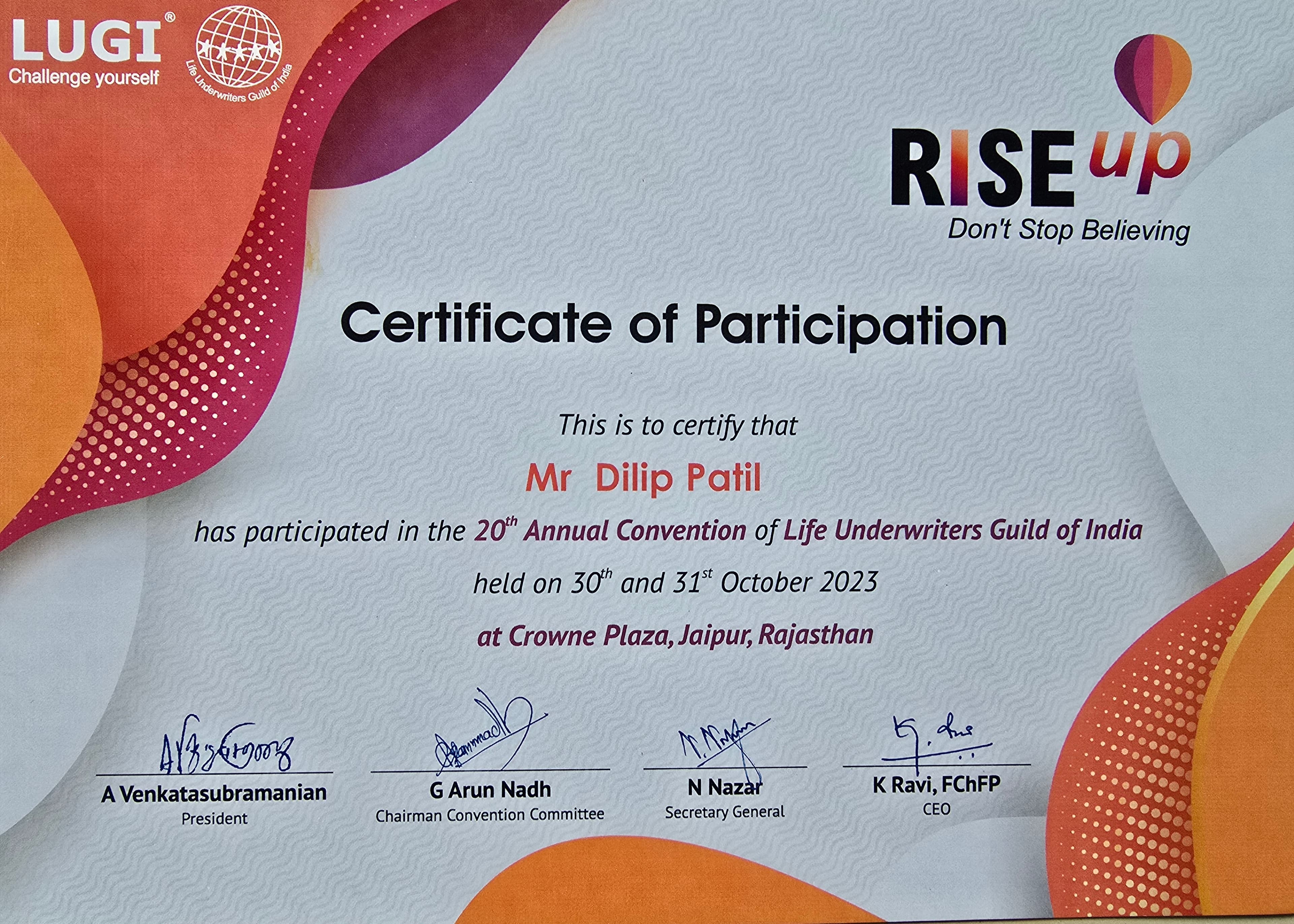 Certificate of Appreciation #9