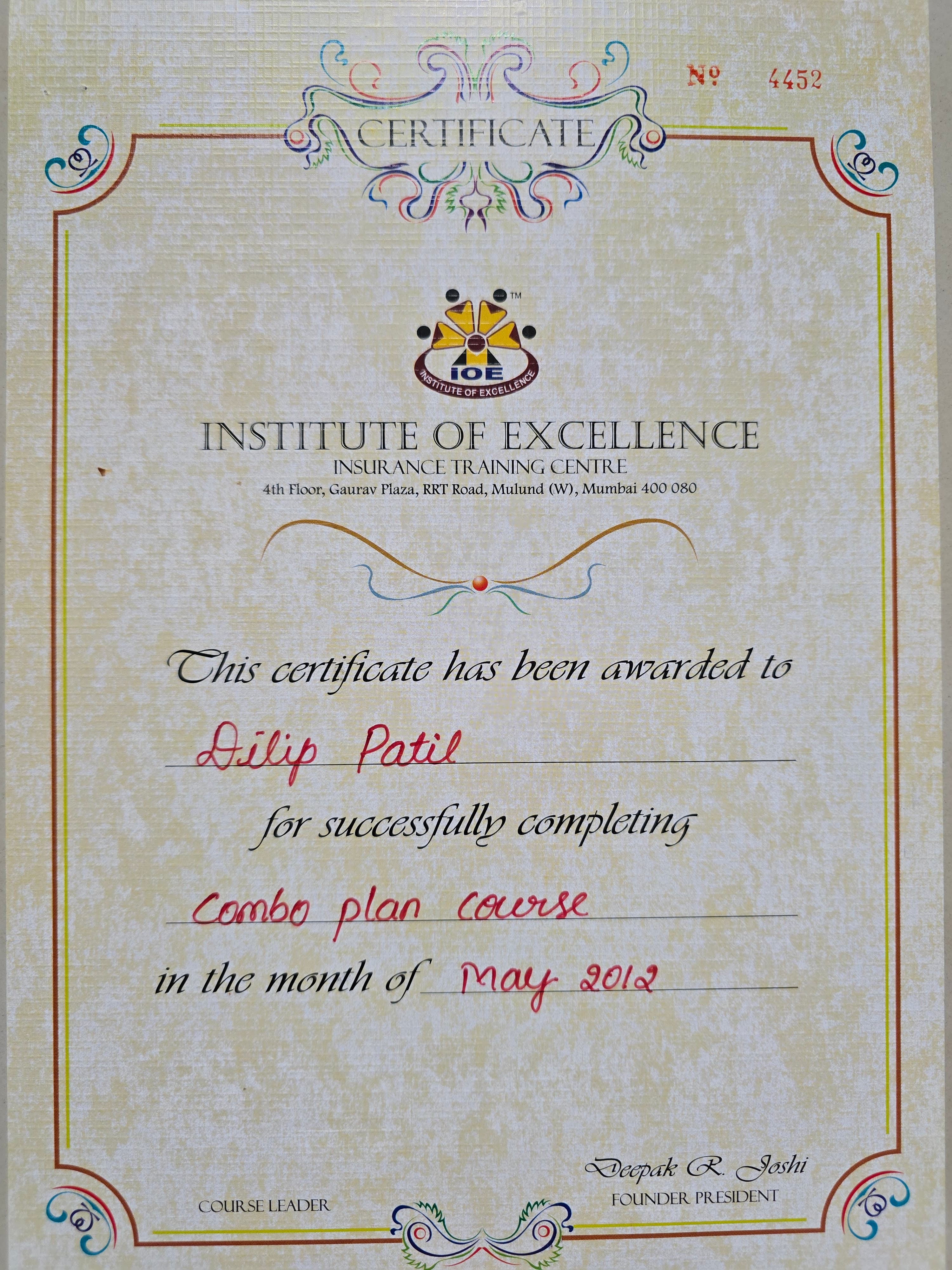 Advanced Financial Advisory Training Certificate #13